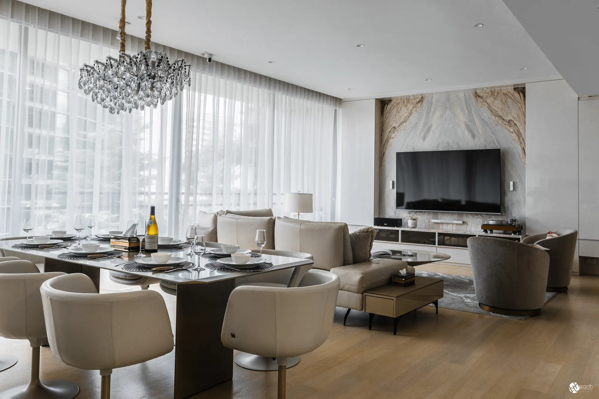 Condo interior design at Cairnhill Circle by Earth Interior Design — photo 3