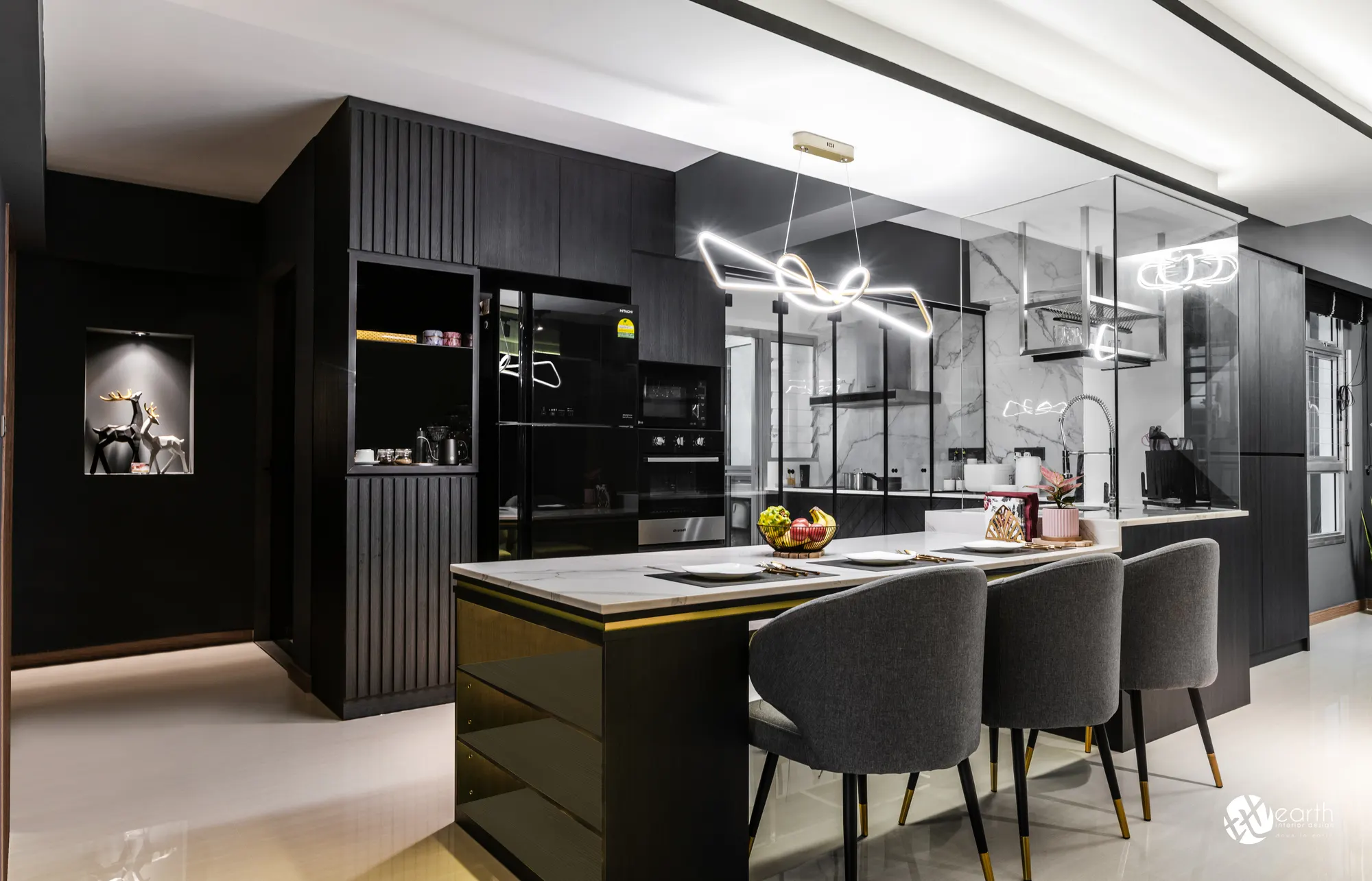 HDB interior design at Northshore Drive Ii by Earth Interior Design — photo 1