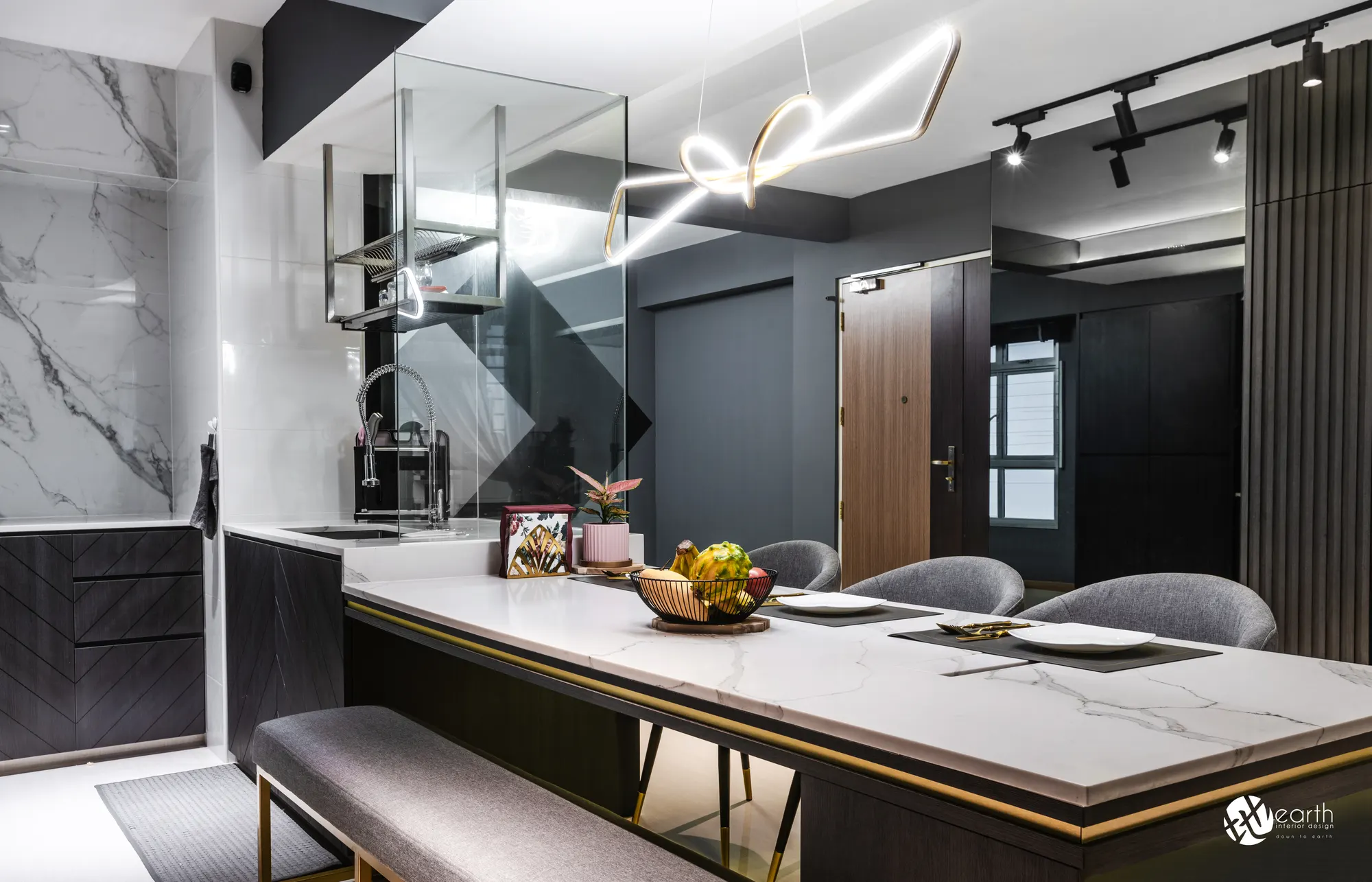 HDB interior design at Northshore Drive Ii by Earth Interior Design — photo 3