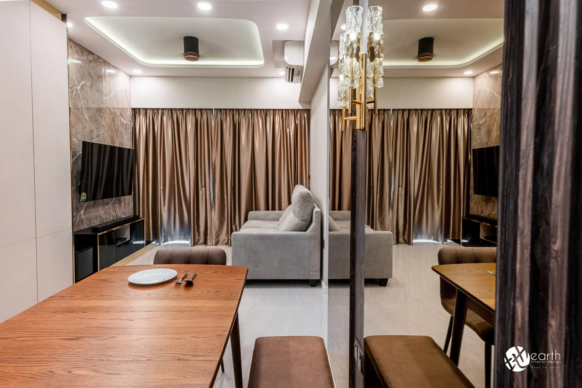 Star of Kovan: Condo renovation by Earth Interior Design
