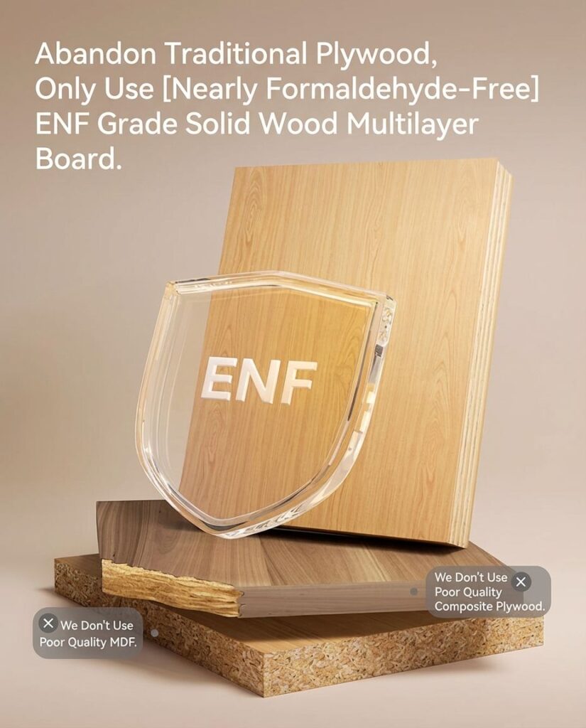 ENF-grade solid wood multilayer board used by Earth Interior Design for all carpentry